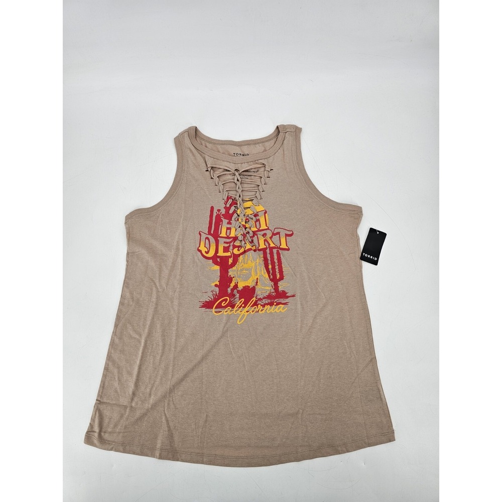 NWT TORRID CLASSIC FIT‎ 4GI DESERT LATIC TANK TOP WOMEN'S SIZE 0 L12